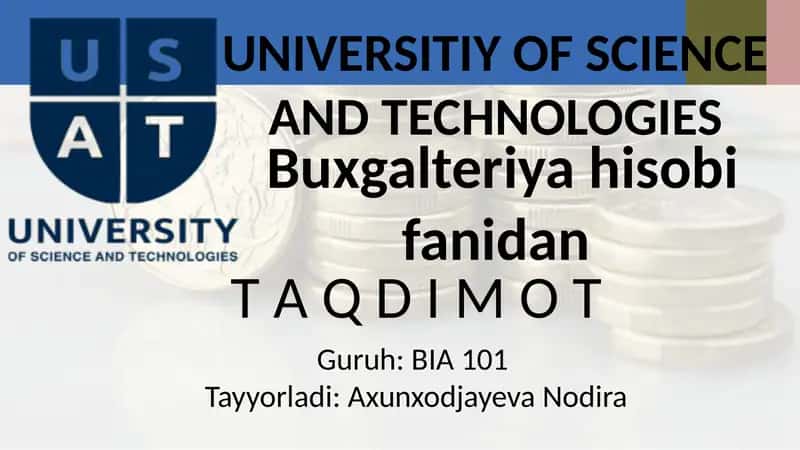 Buxgalteriyahisobifanidan Taqdimot