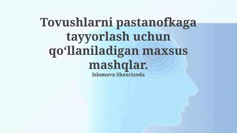 Ovozlarni Yozuvga Tayyorlashga Qaratilgan Maxsus Mashqlar