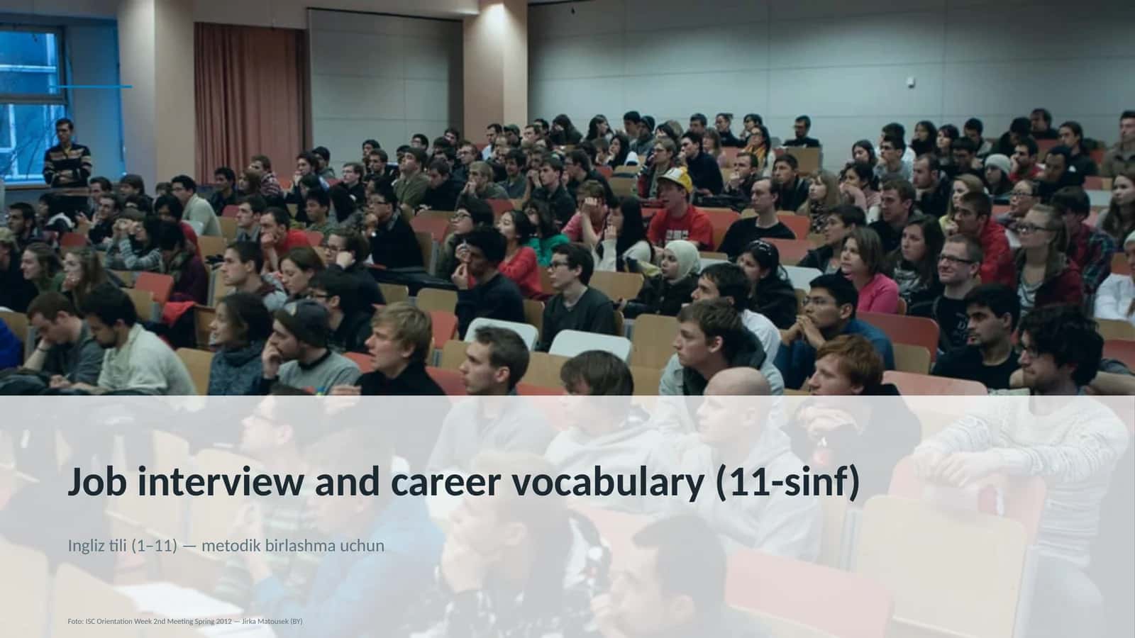 Job interview and career vocabulary (11-sinf)
