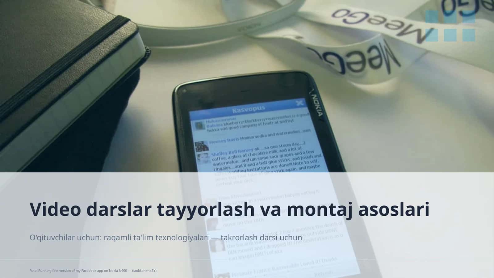 Video darslar tayyorlash va montaj asoslari
