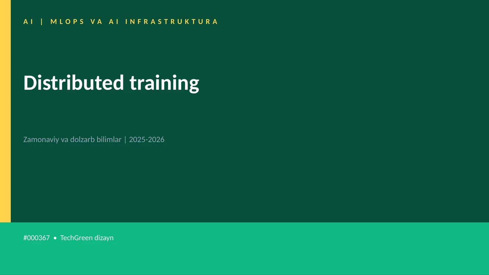 Distributed training