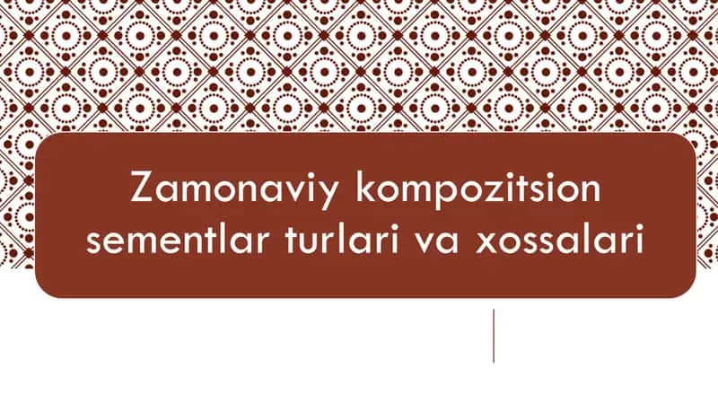 Kopmozitsion sement