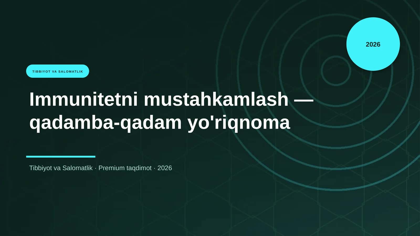 Immunitetni mustahkamlash — qadamba-qadam yo'riqnoma