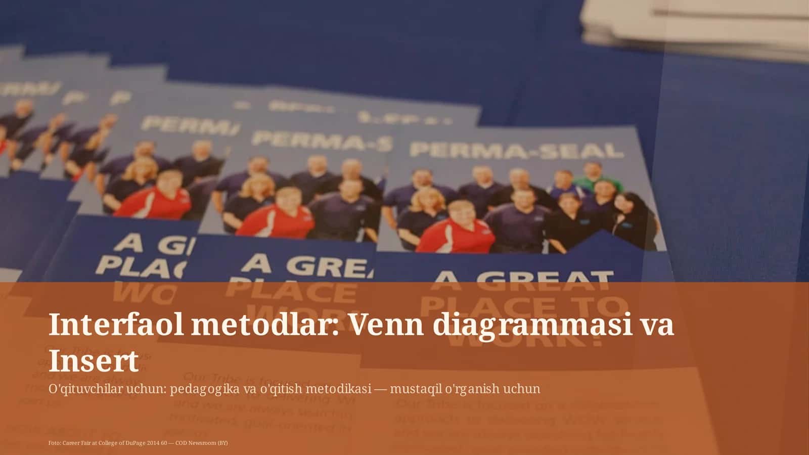 Interfaol metodlar: Venn diagrammasi va Insert