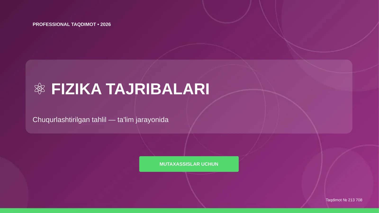 FIZIKA TAJRIBALARI
