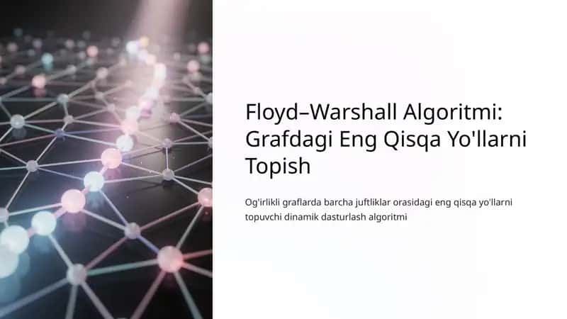 Floyd–Warshall Algoritmi