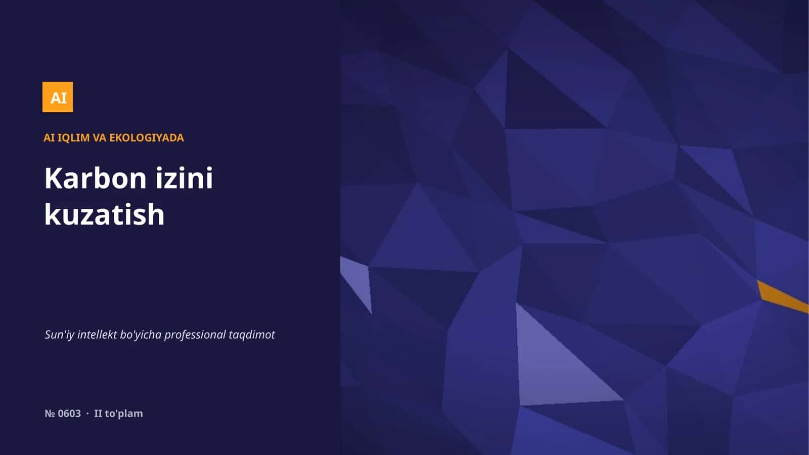 AI IQLIM VA EKOLOGIYADA