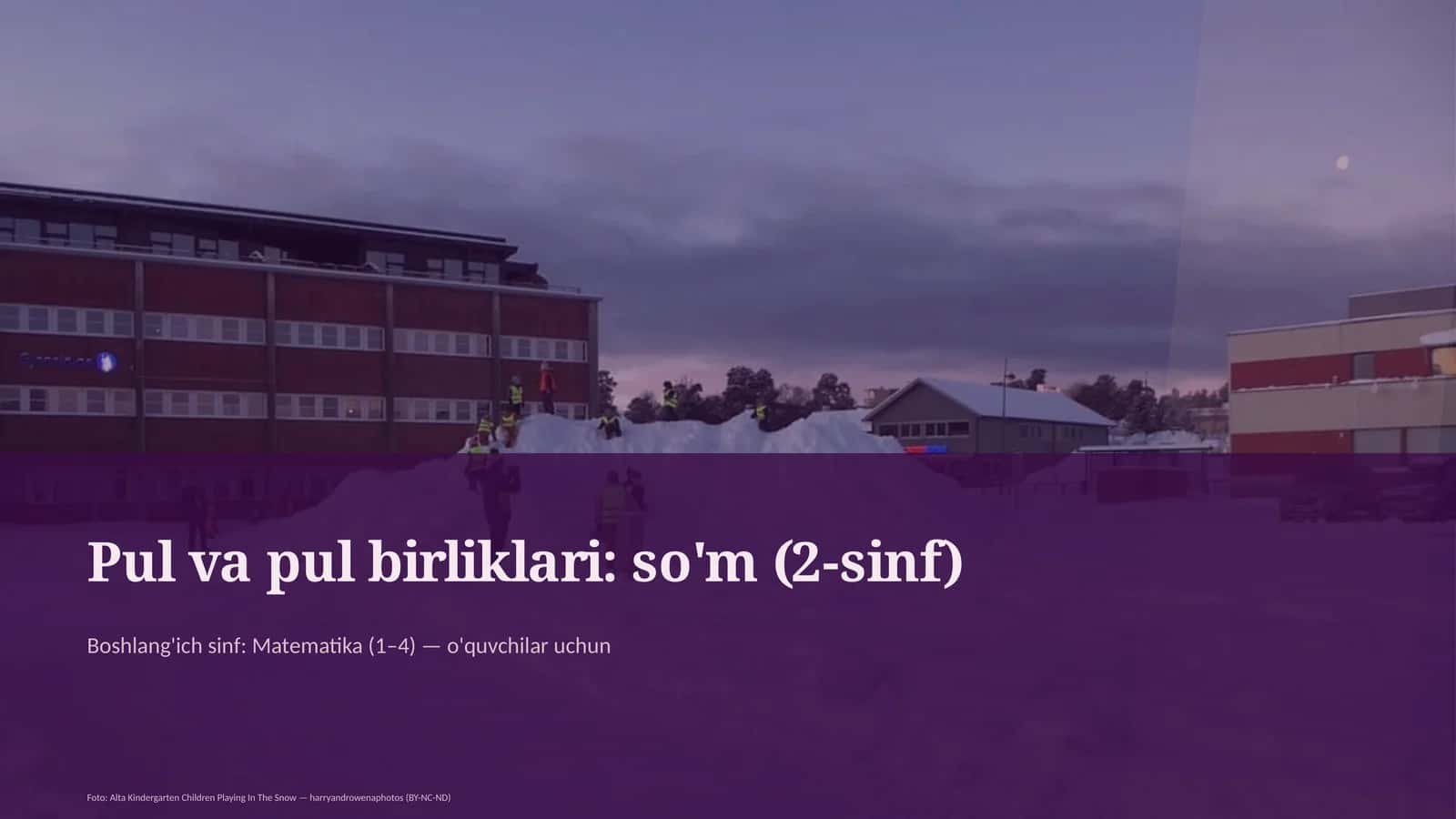 Pul va pul birliklari: so'm (2-sinf)