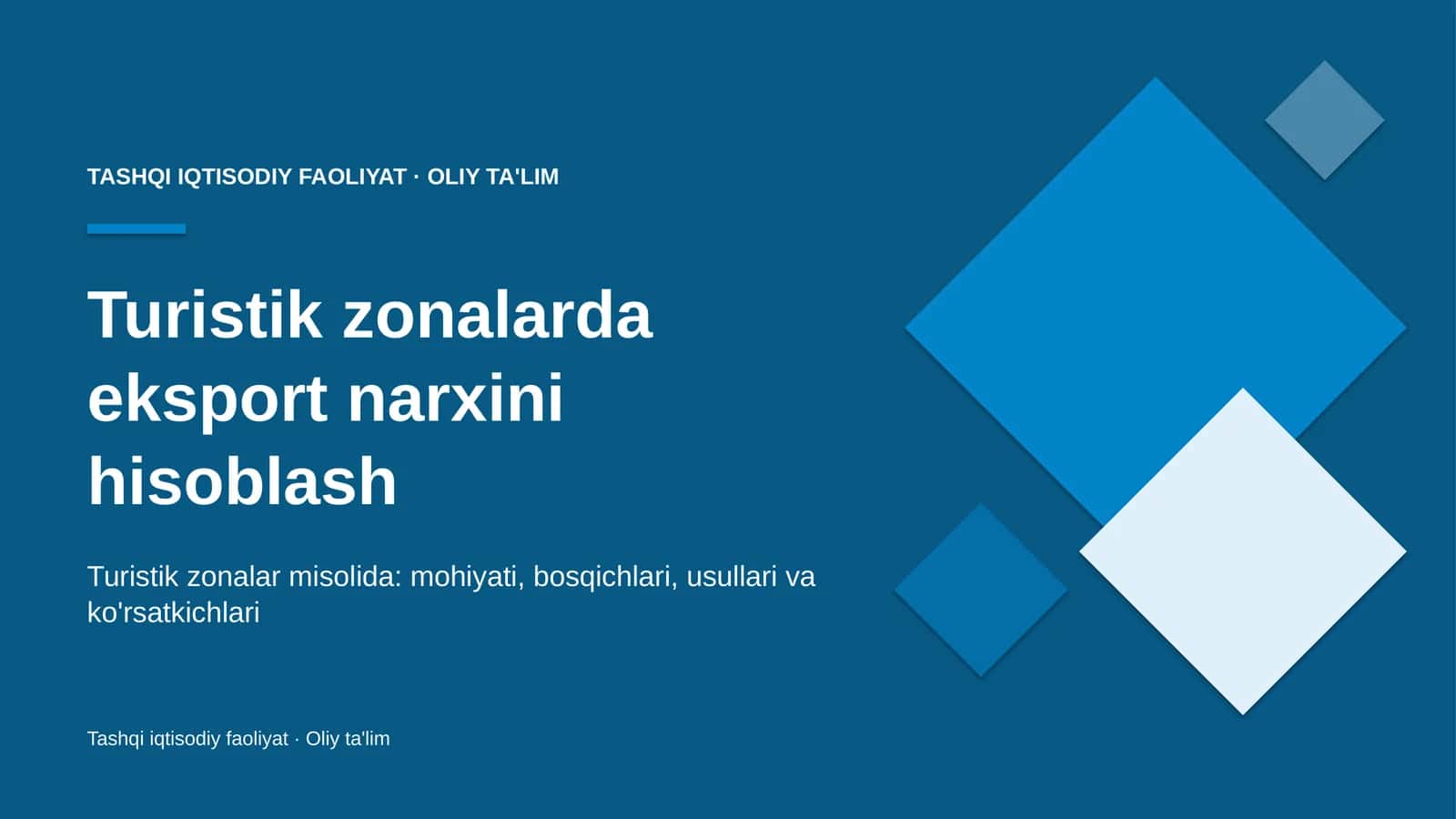 turistik zonalarda eksport narxini hisoblash 1639