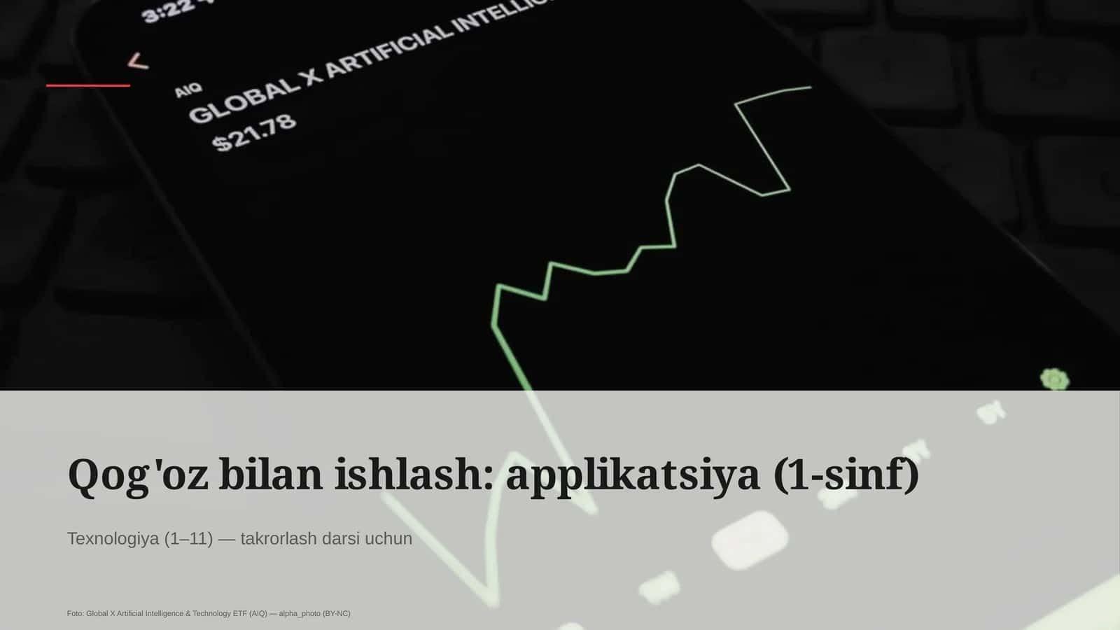 Qog'oz bilan ishlash: applikatsiya (1-sinf)