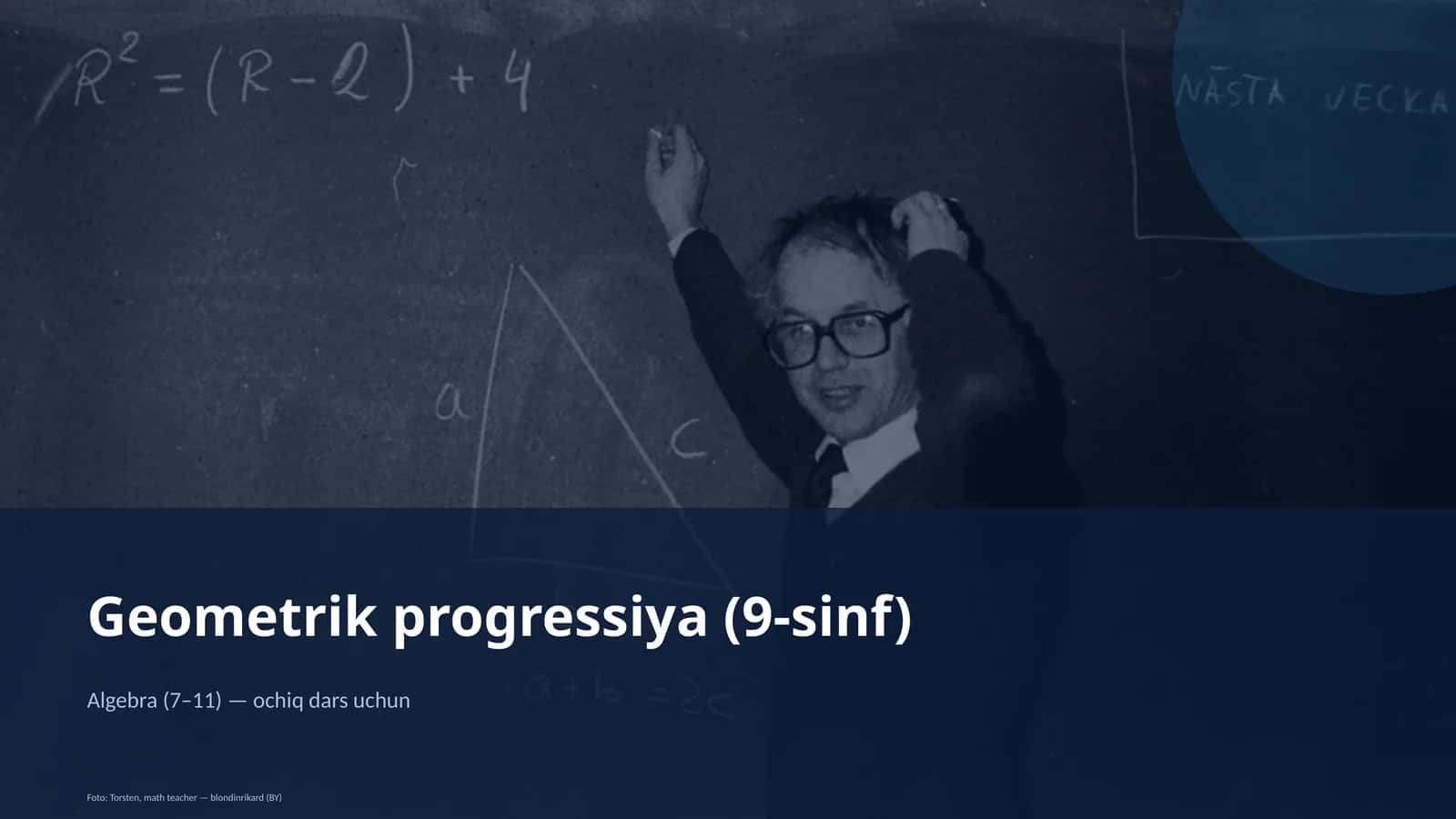 Geometrik progressiya (9-sinf)