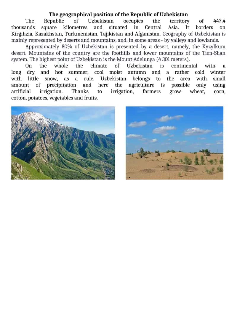 Geography of Uzbekistan