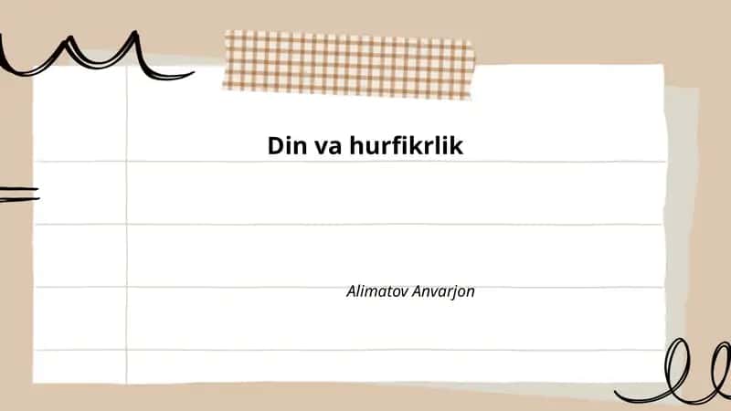 Din va hurfikrlik