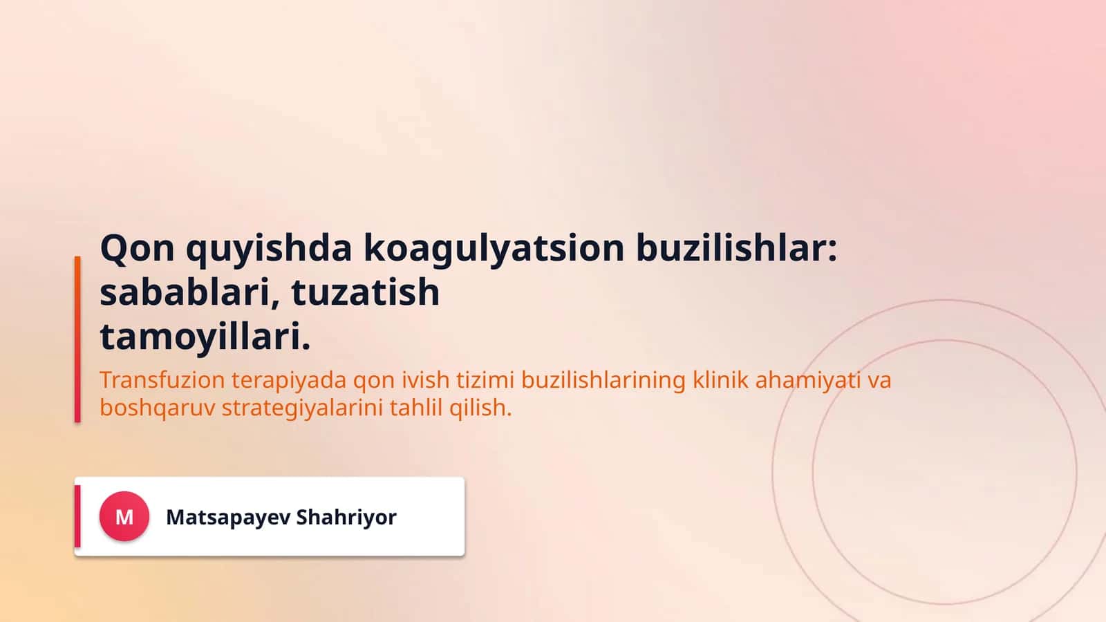 Qon quyishda koagulyatsion buzilishlar: sabablari, tuzatish