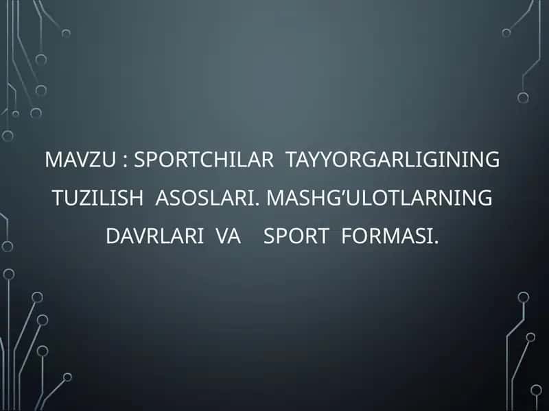 Quldorlik jamiyatida sport