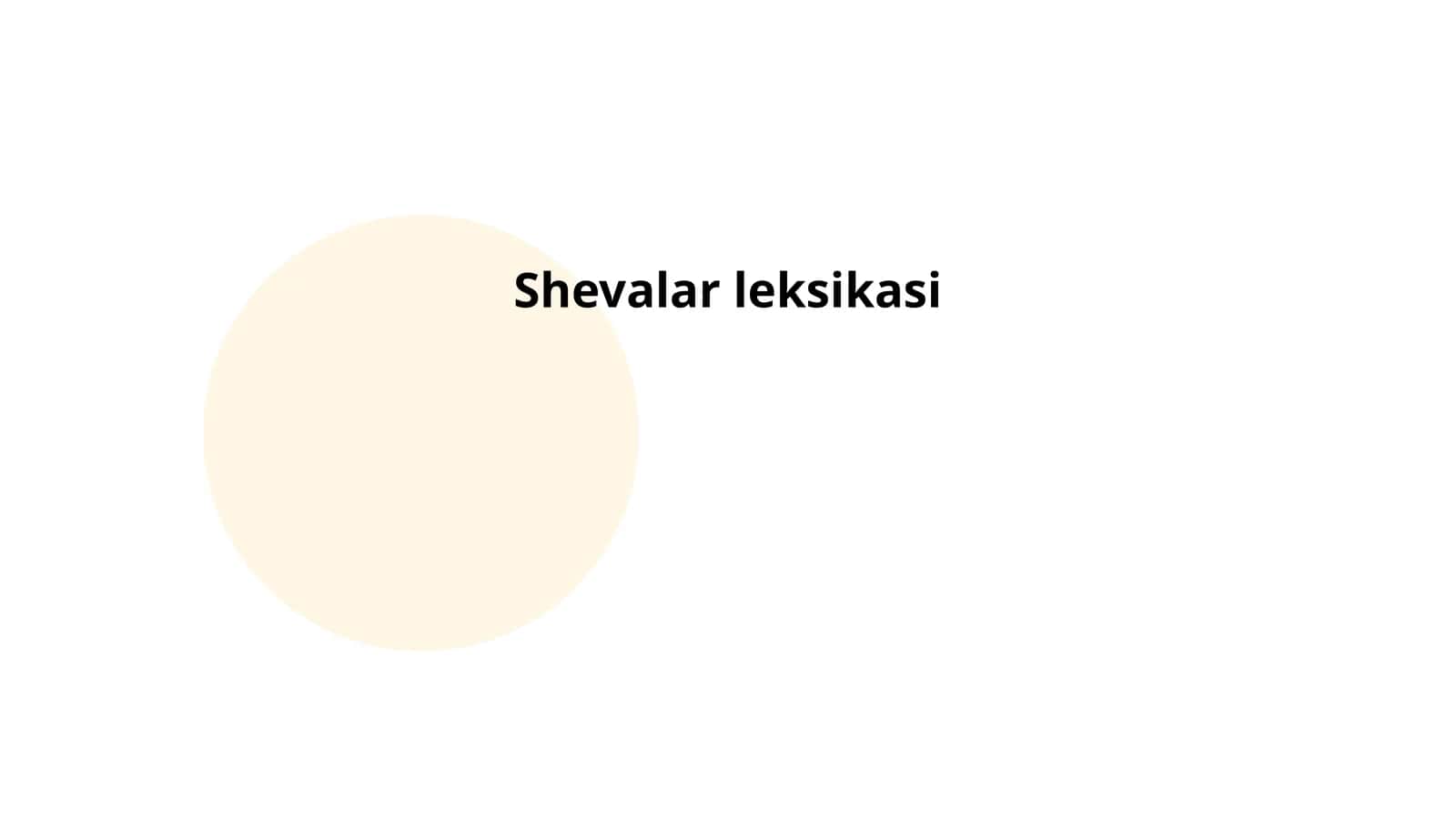 Shevalar leksikasi
