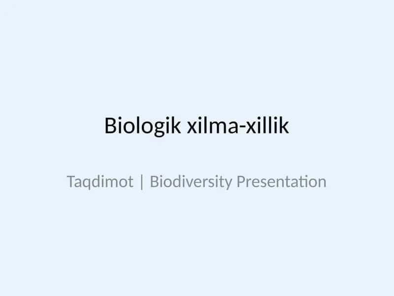 Biologik xilma-xillik