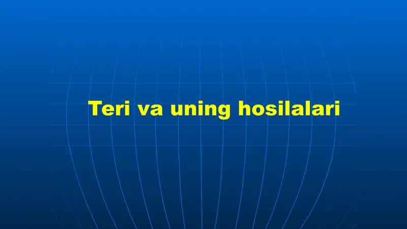 Teri va uning hosilalari / ppt
