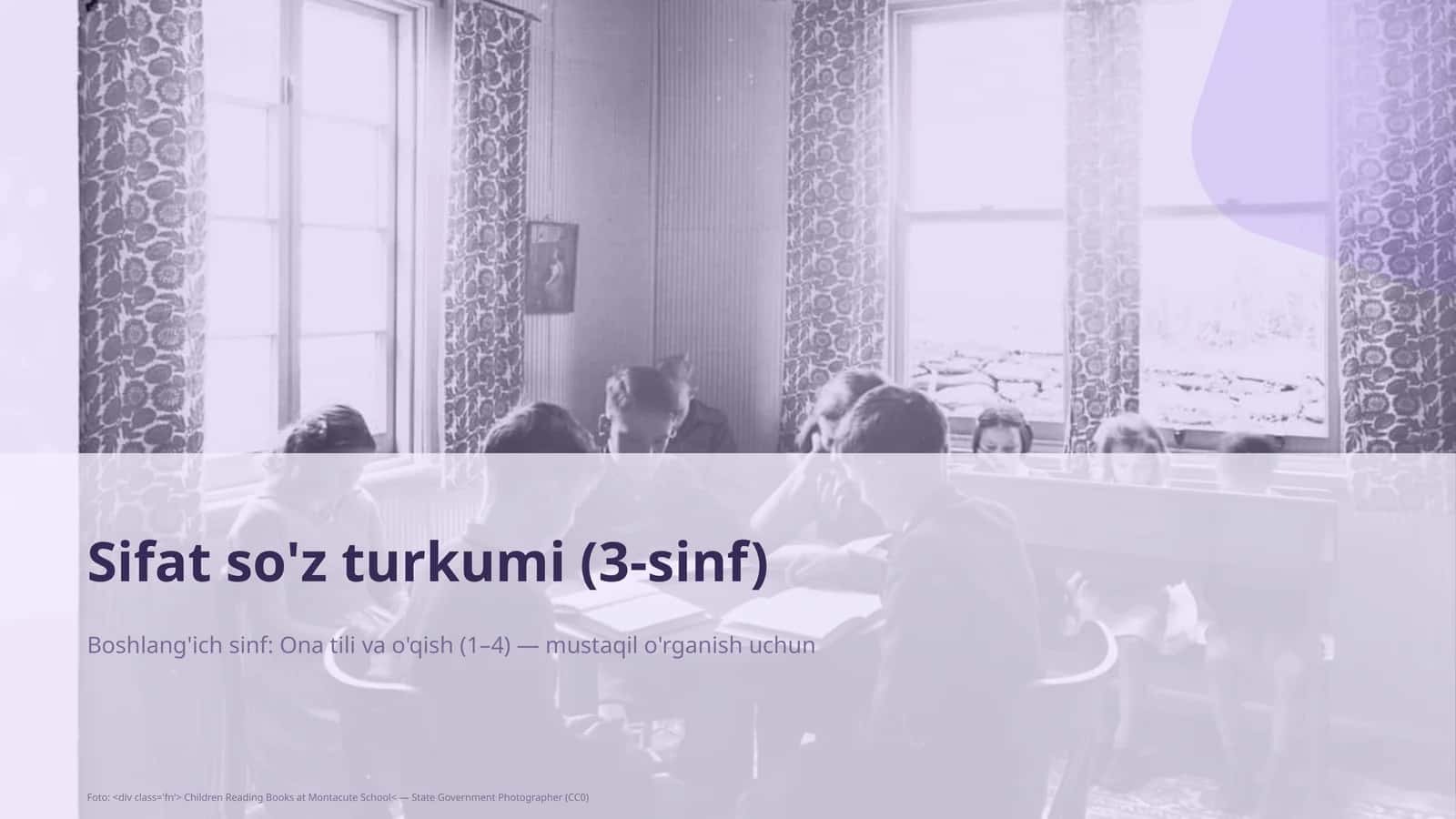 Sifat so'z turkumi (3-sinf)