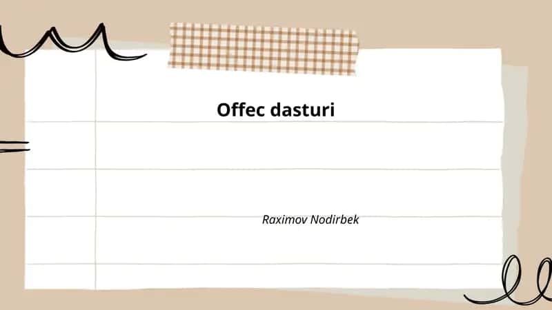 Offec dasturi