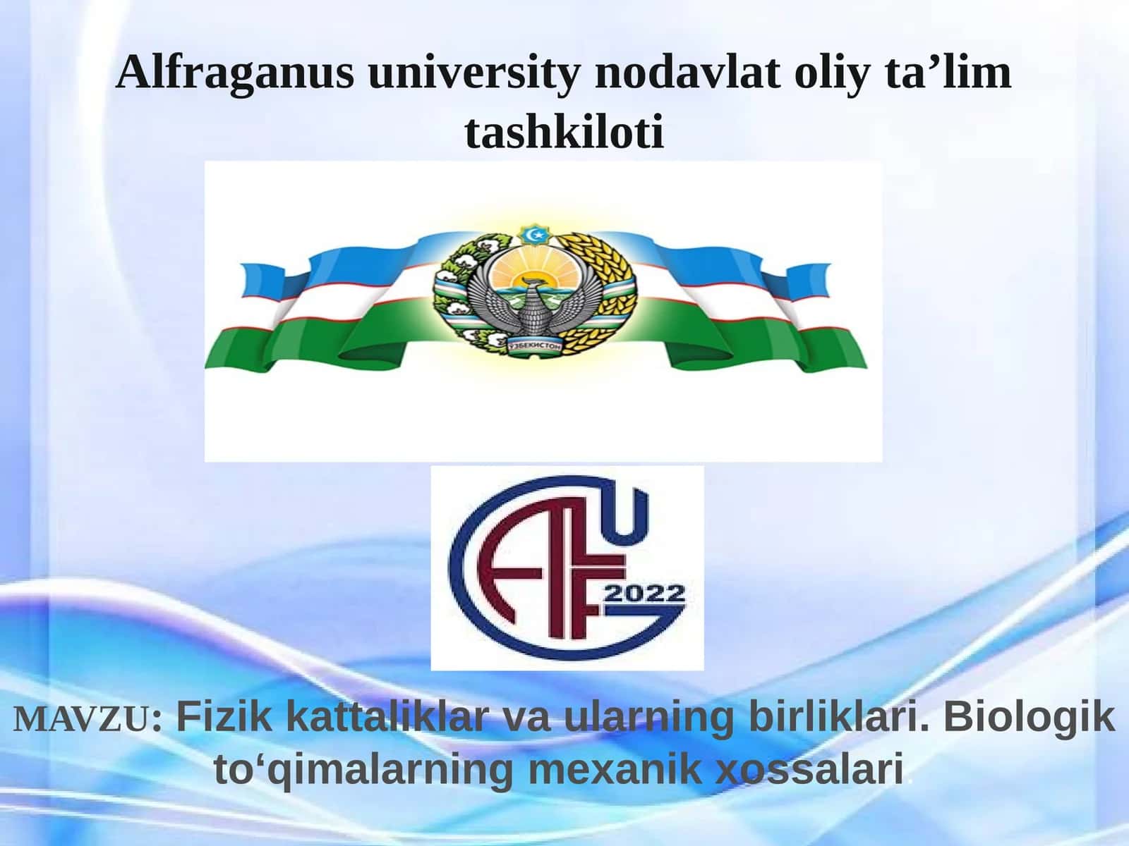Fizik kattaliklar va ularning birliklari. Biologik to‘qimalarning mexanik xossalari