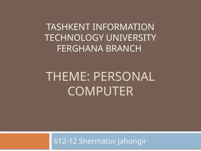 Personal Computer