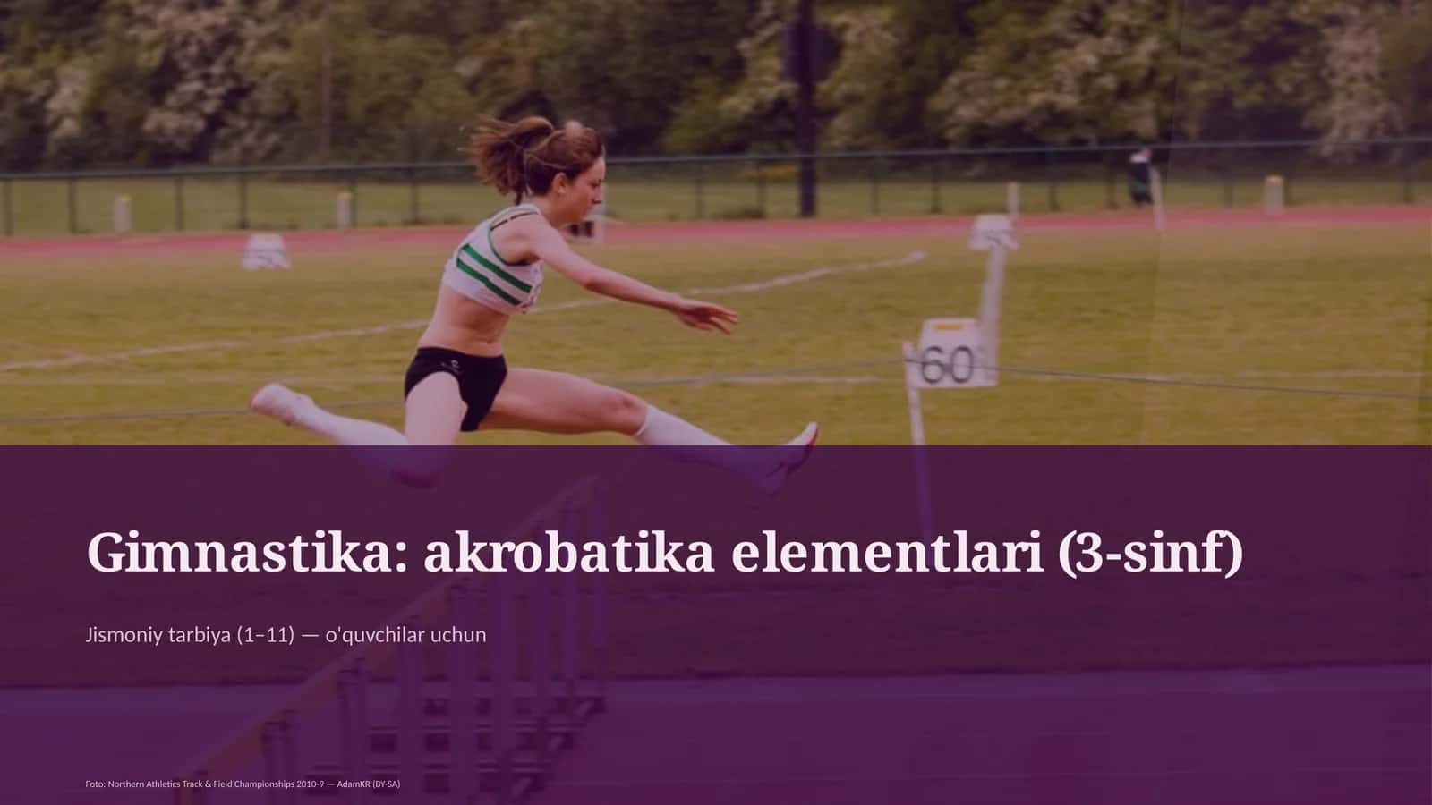 Gimnastika: akrobatika elementlari (3-sinf)