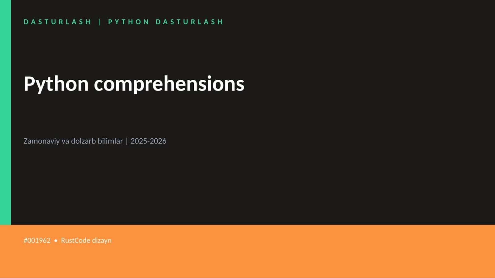Python comprehensions