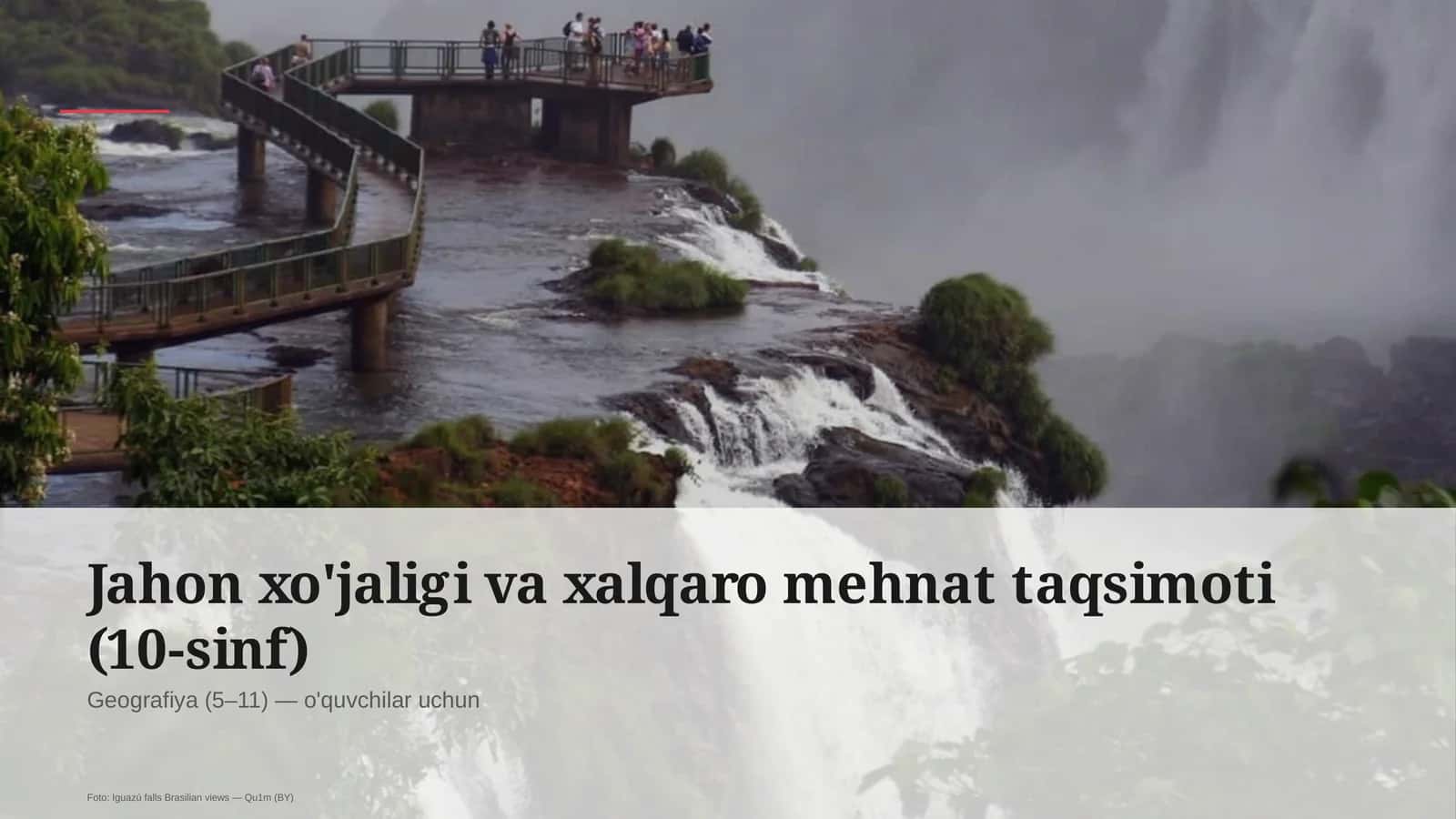 Jahon xo'jaligi va xalqaro mehnat taqsimoti (10-sinf)
