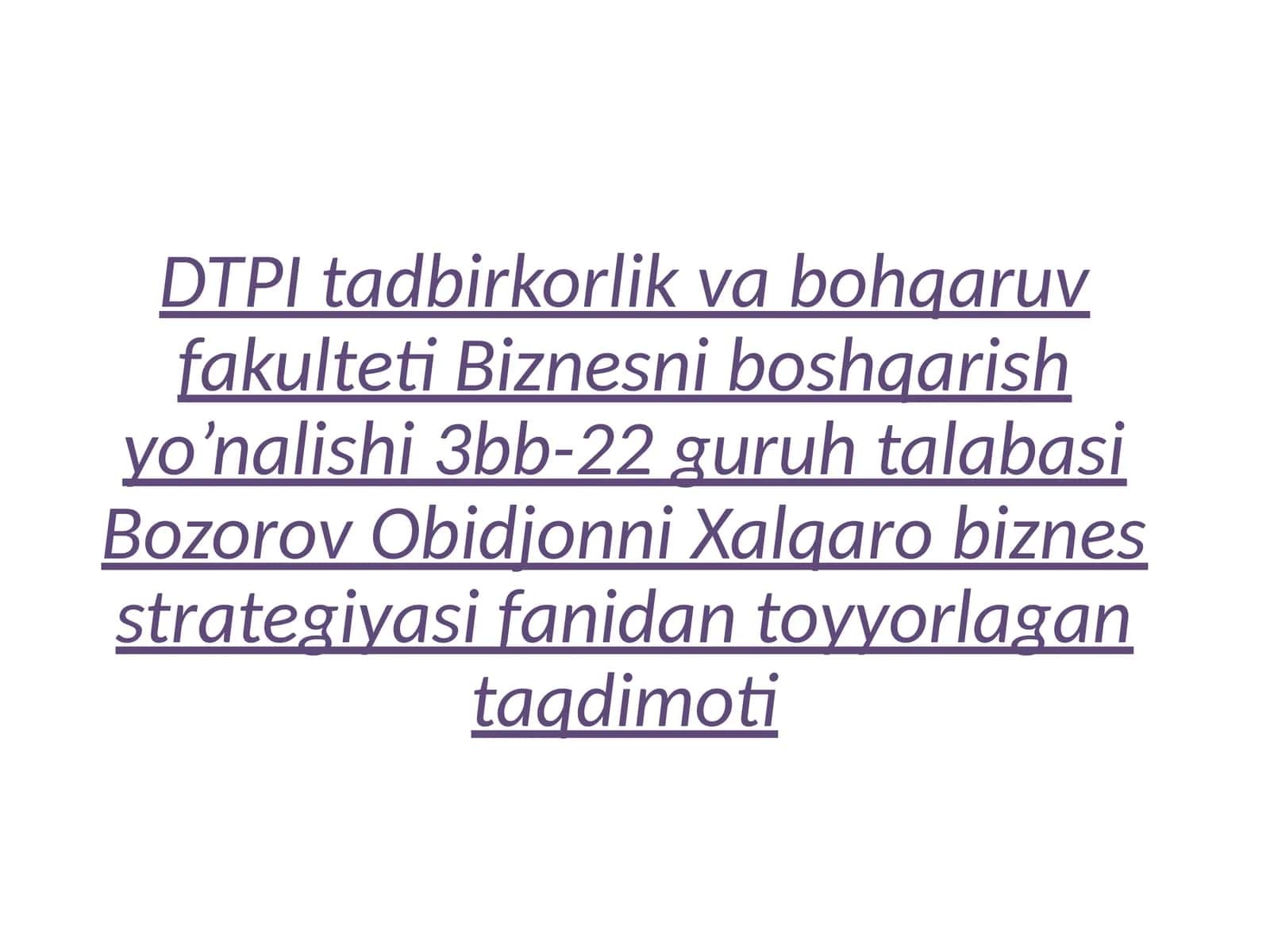 Xorijiy Vato'g'ridan To'g'ri Investitsiyalar