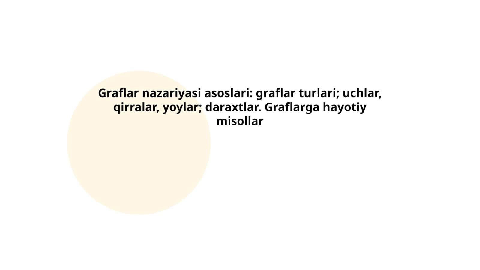 Graflar nazariyasi asoslari