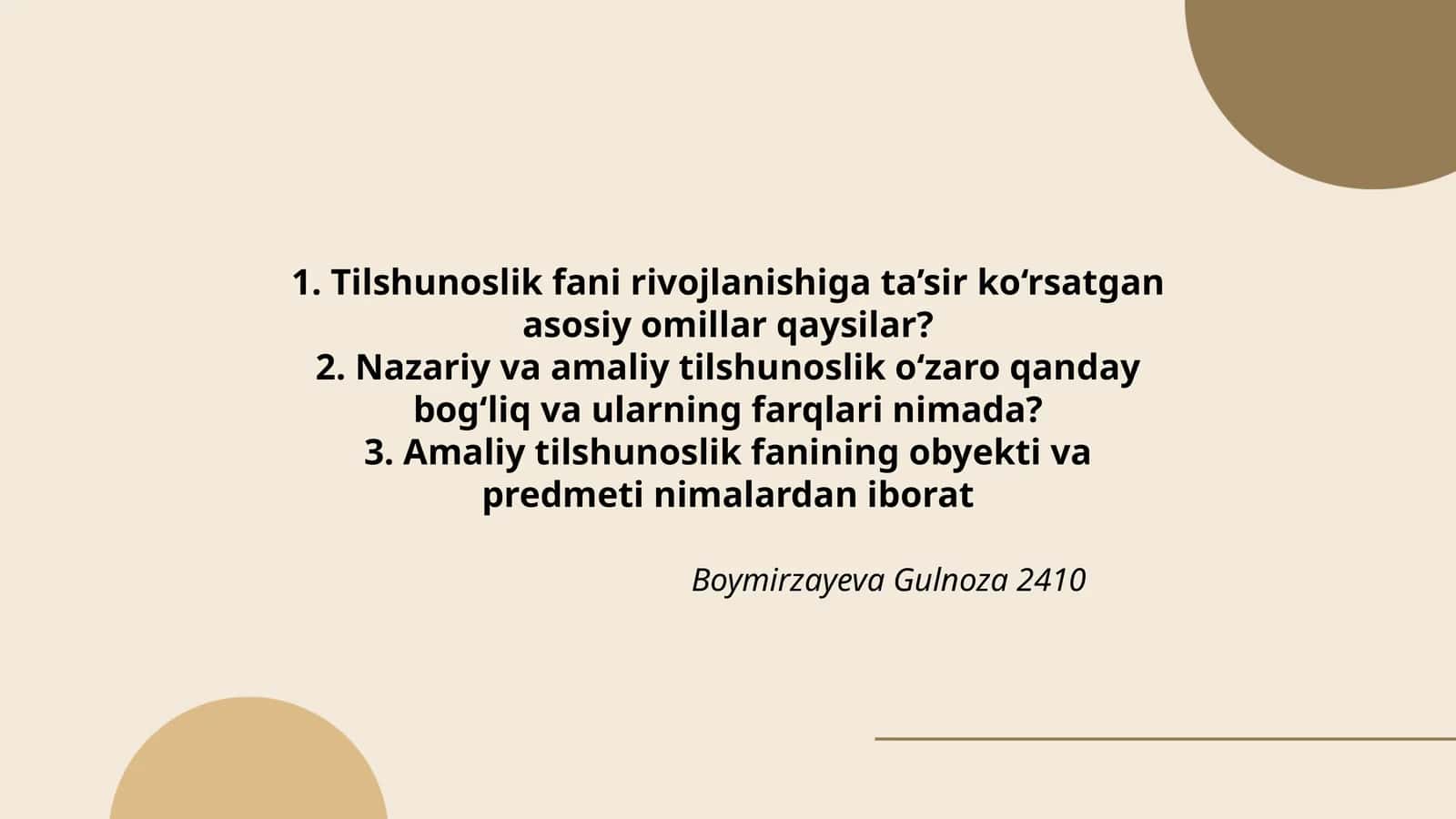 Tilshunoslik fanining rivojlanishi
