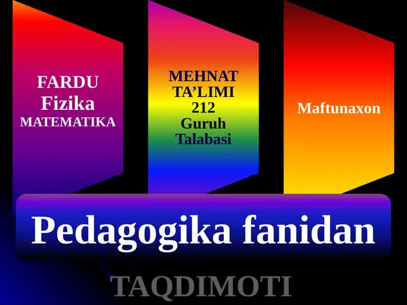 O’QITUVCHINING NAMUNA BO’LADIGAN SHAXSIY VA KASBIY FAZILATLARI