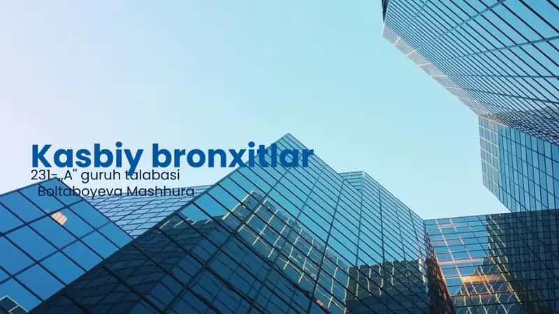 Kasbiy bronxitlar
