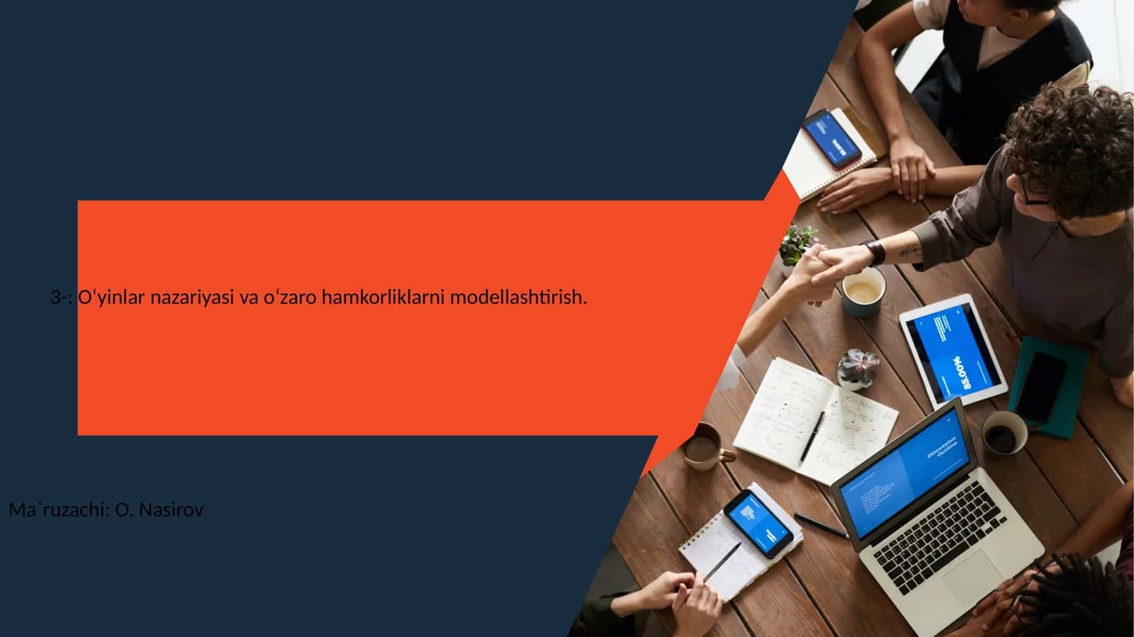 O‘yinlar nazariyasi va o‘zaro hamkorliklarni modellashtirish