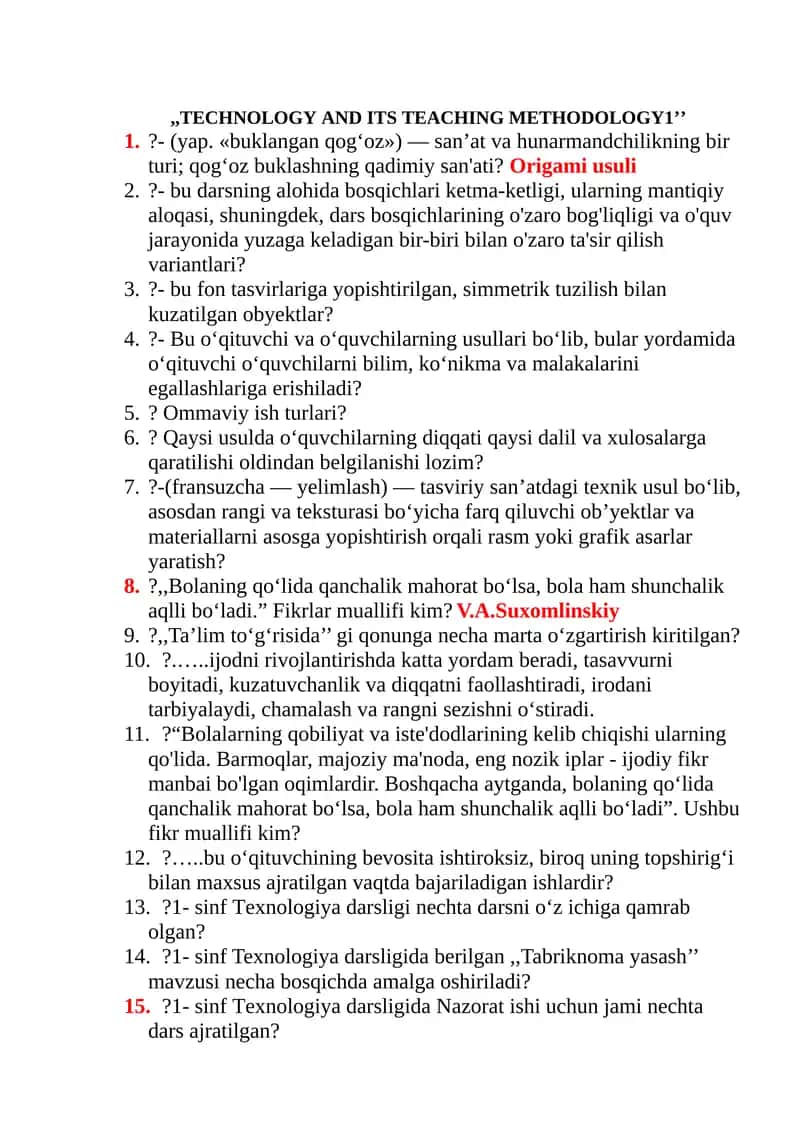 TECHNOLOGY AND ITS TEACHING METHODOLOGY1