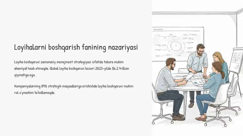 Loyihalarniboshqarishfaniningnazariyasi