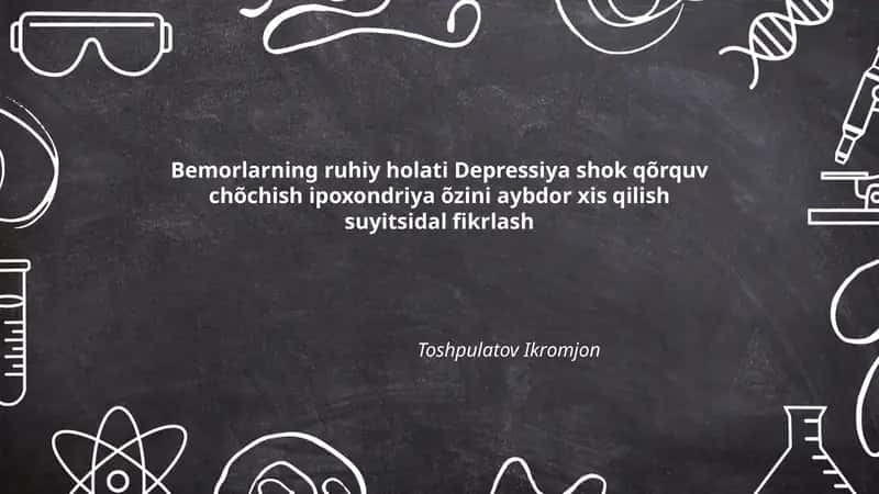 Bemorlarning ruhiy holati