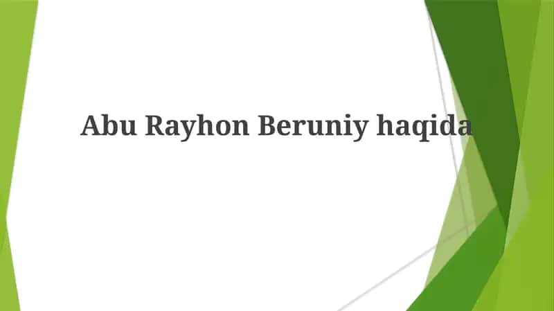 AbuRayhonBeruniyhaqida