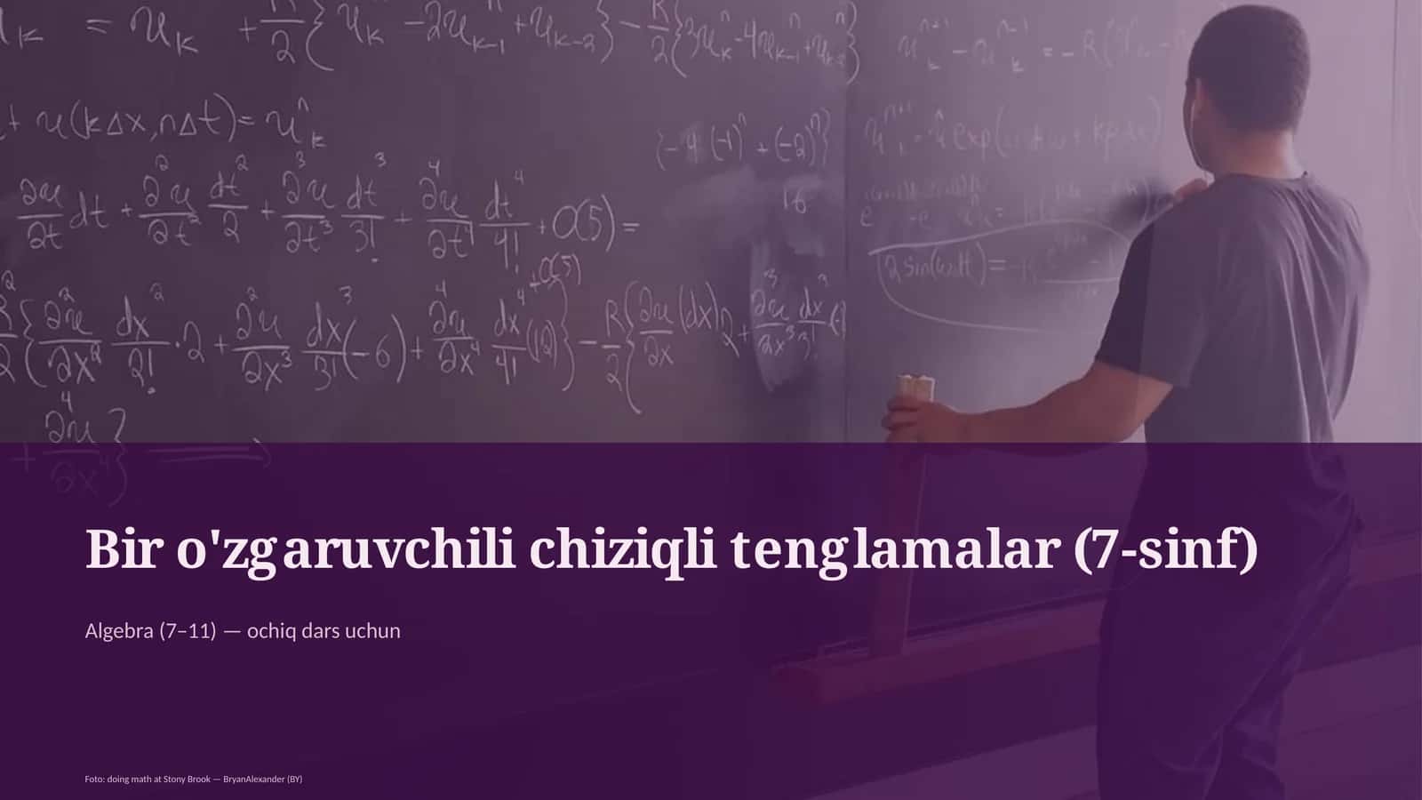 Bir o'zgaruvchili chiziqli tenglamalar (7-sinf)