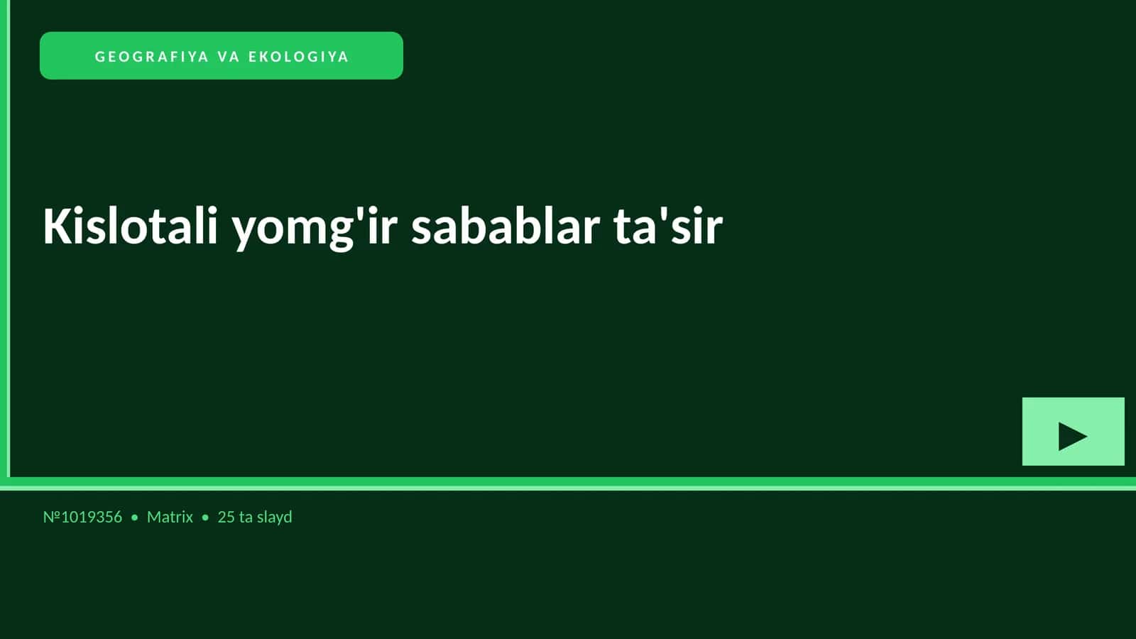 Kislotali yomg'ir sabablar ta'sir