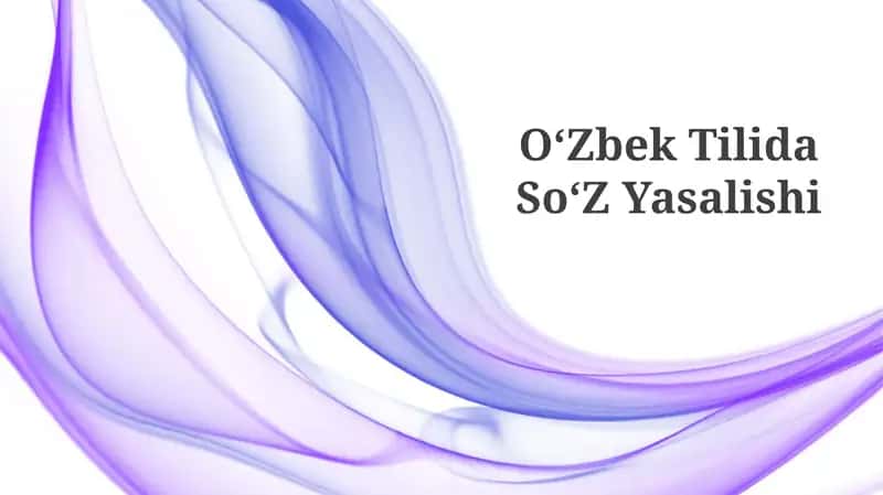 So'z Yasalishi