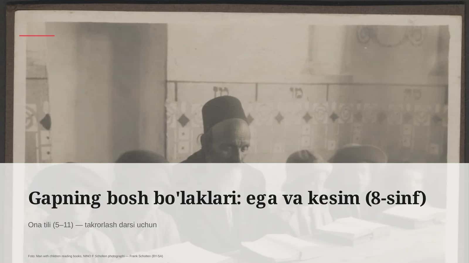 Ona tili (5–11) — takrorlash darsi