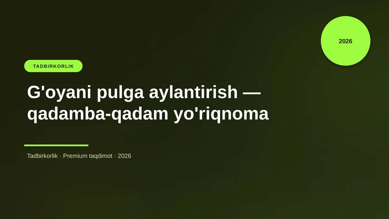 G'oyani pulga aylantirish — qadamba-qadam yo'riqnoma