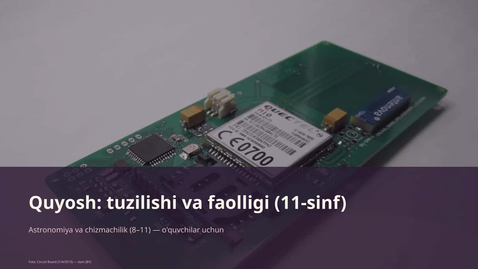 Quyosh: tuzilishi va faolligi (11-sinf)