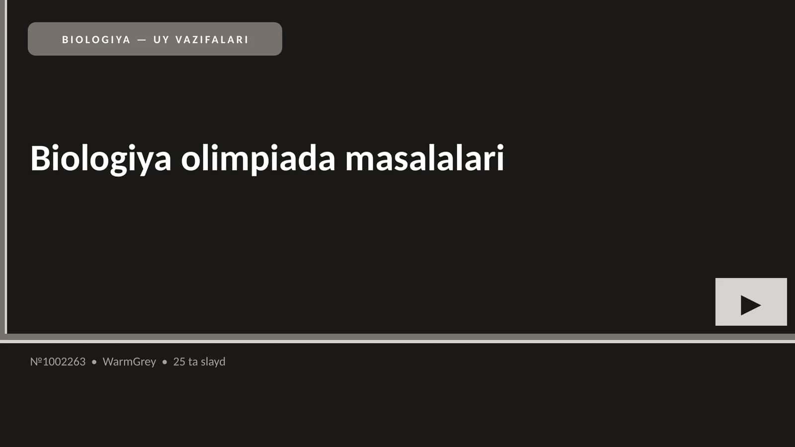 Biologiya olimpiada masalalari