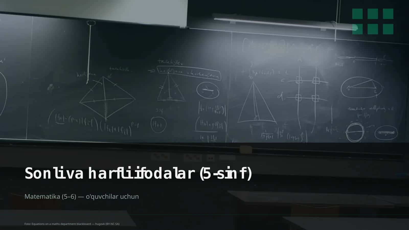 Sonli va harfli ifodalar (5-sinf)