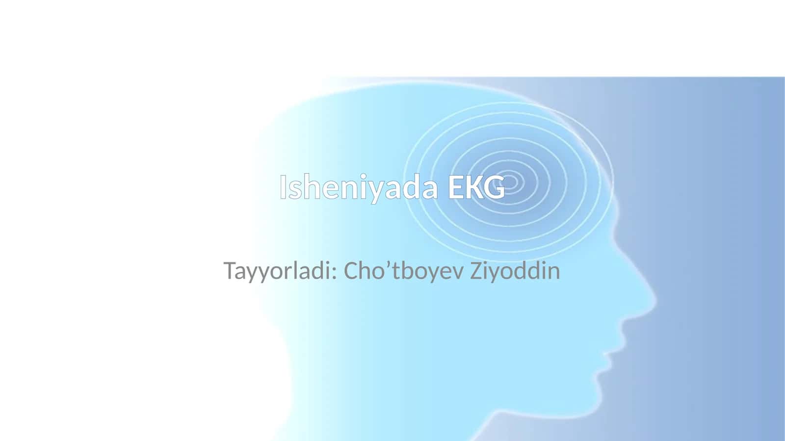 Ishemiyada EKG