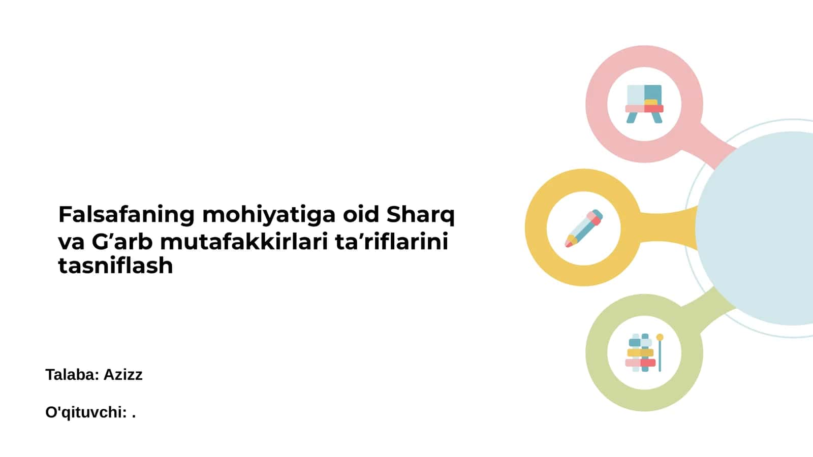 Falsafaning mohiyatiga oid Sharq va G’arb mutafakkirlari ta’riflarini tasniflash