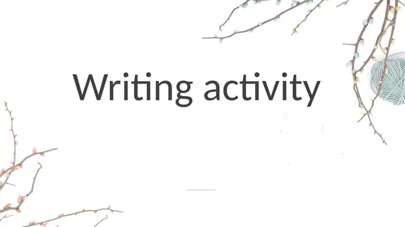 Writing Activity